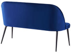 2 Seater Velvet Kitchen Sofa Navy Blue OSBY