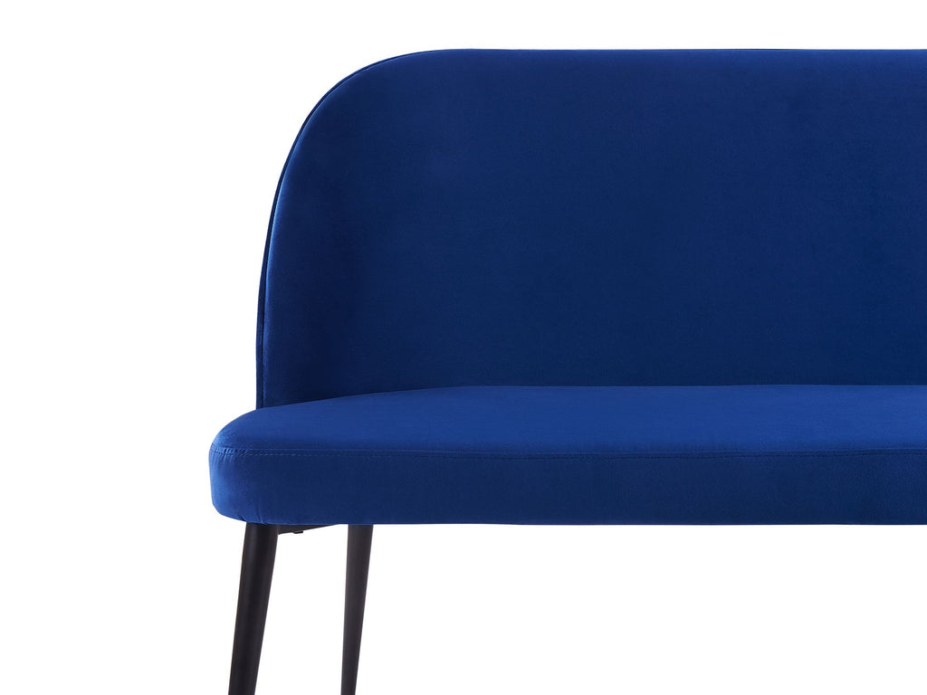 2 Seater Velvet Kitchen Sofa Navy Blue OSBY