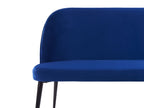 2 Seater Velvet Kitchen Sofa Navy Blue OSBY