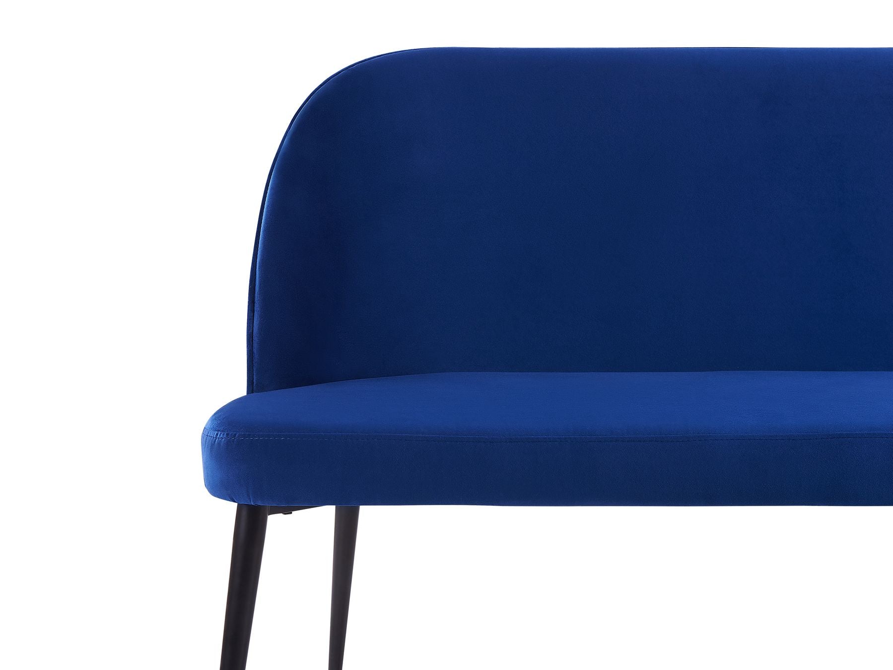 2 Seater Velvet Kitchen Sofa Navy Blue OSBY