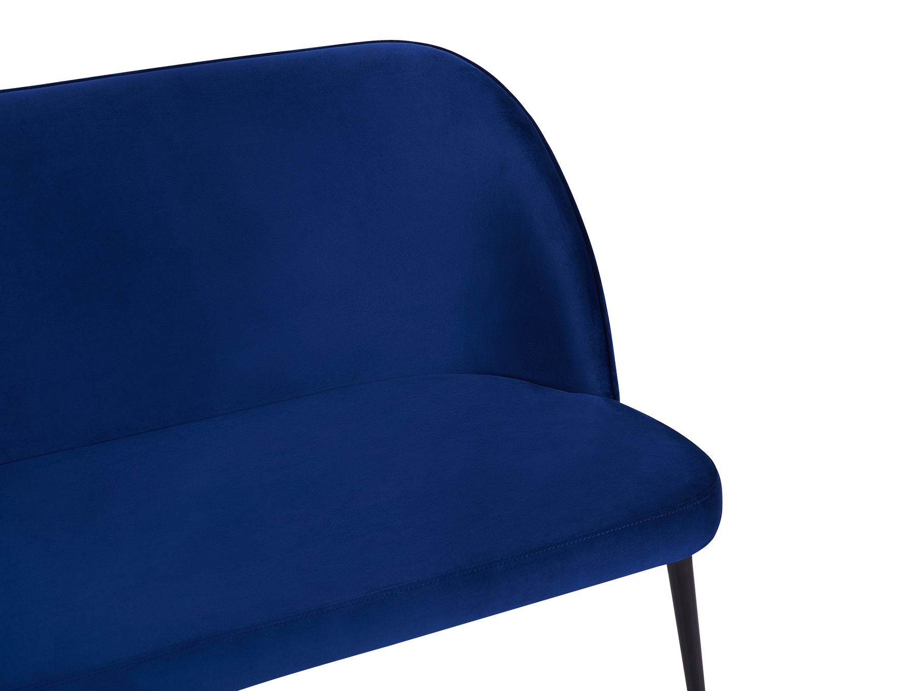 2 Seater Velvet Kitchen Sofa Navy Blue OSBY