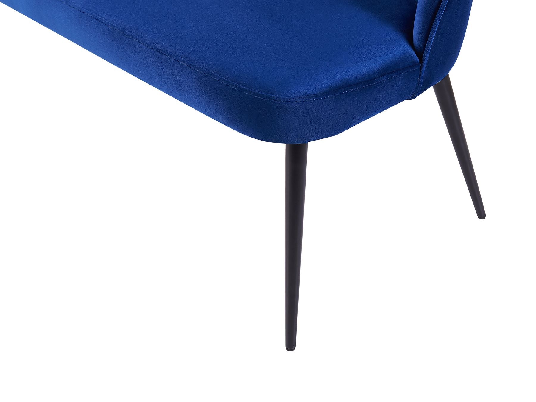 2 Seater Velvet Kitchen Sofa Navy Blue OSBY