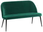 2 Seater Velvet Kitchen Sofa Green OSBY