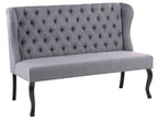 2 Seater Fabric Kitchen Sofa Grey TORSBY