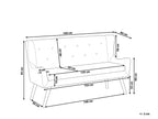 2 Seater Fabric Kitchen Sofa Light Grey SKIBBY