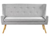 2 Seater Fabric Kitchen Sofa Light Grey