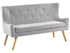 2 Seater Fabric Kitchen Sofa Light Grey SKIBBY