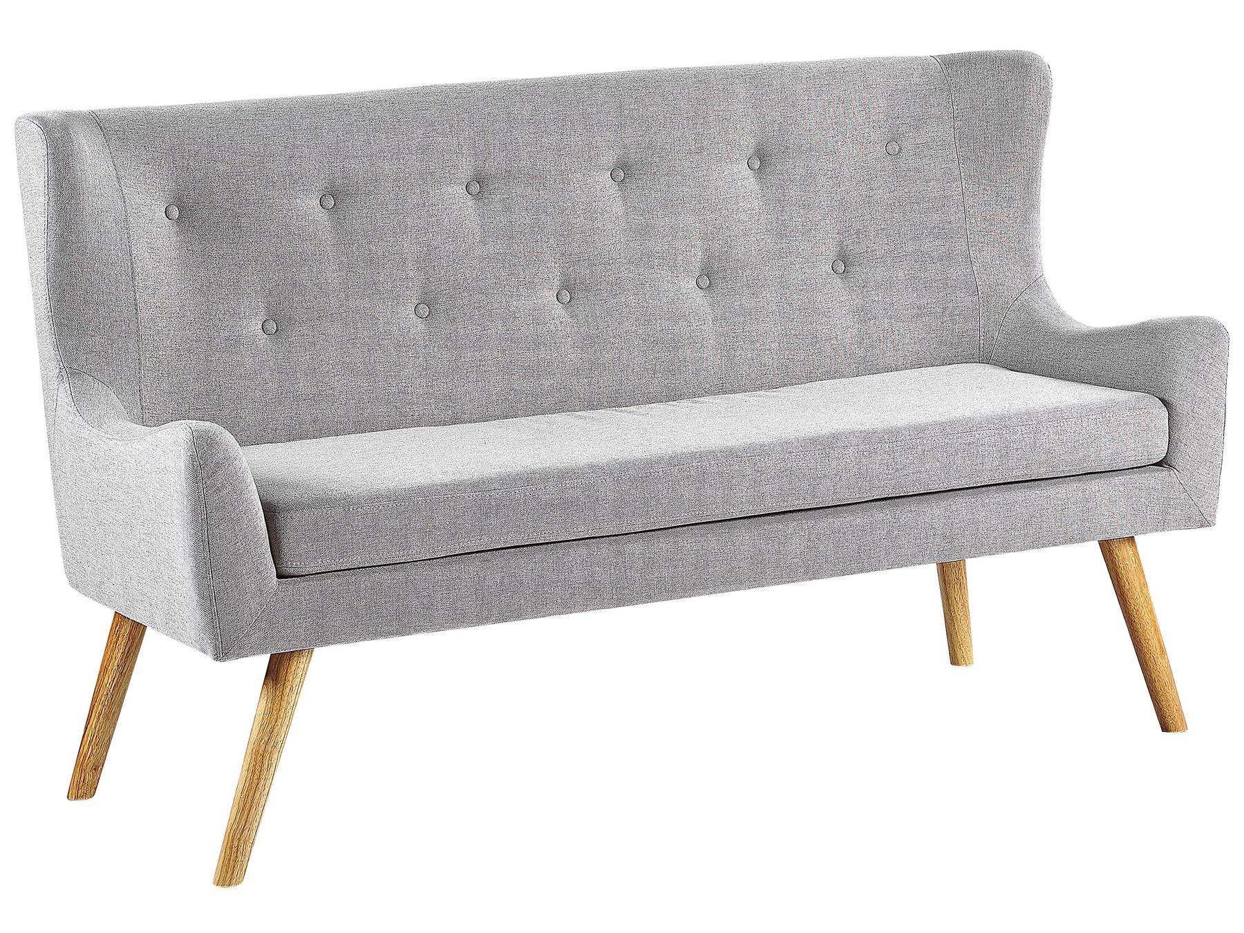 2 Seater Fabric Kitchen Sofa Light Grey SKIBBY