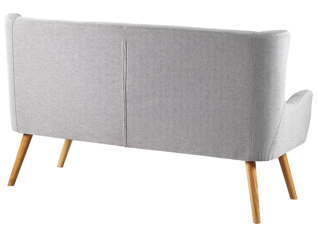 2 Seater Fabric Kitchen Sofa Light Grey SKIBBY