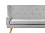 2 Seater Fabric Kitchen Sofa Light Grey SKIBBY
