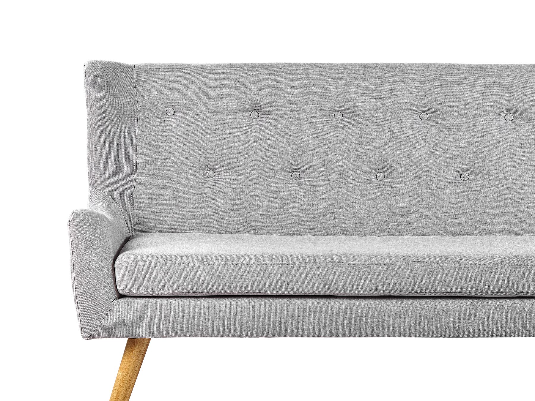 2 Seater Fabric Kitchen Sofa Light Grey SKIBBY
