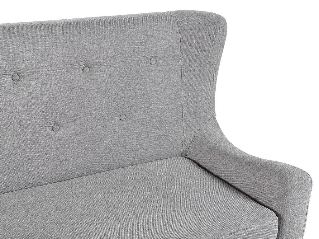 2 Seater Fabric Kitchen Sofa Light Grey SKIBBY
