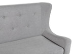 2 Seater Fabric Kitchen Sofa Light Grey SKIBBY