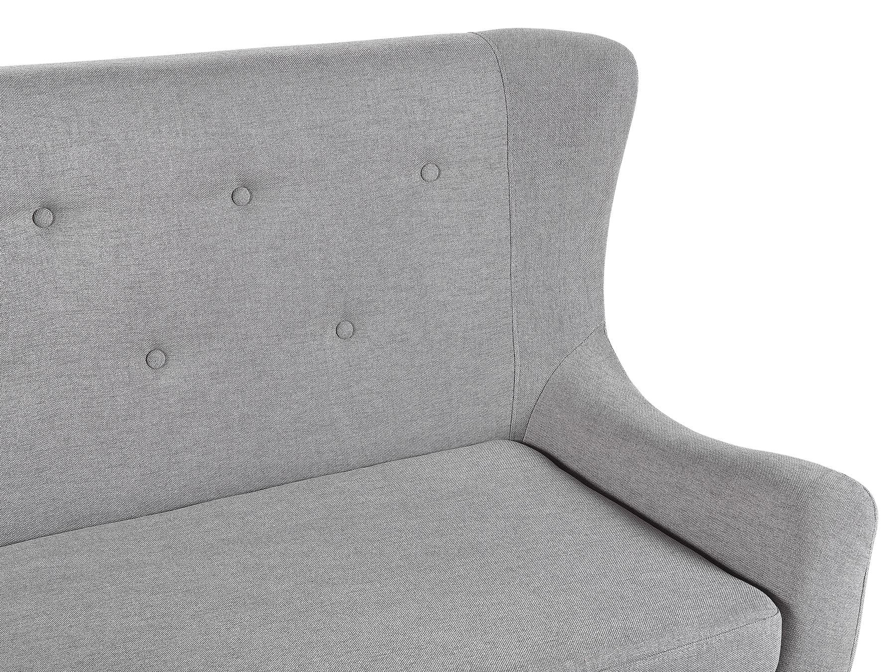 2 Seater Fabric Kitchen Sofa Light Grey SKIBBY
