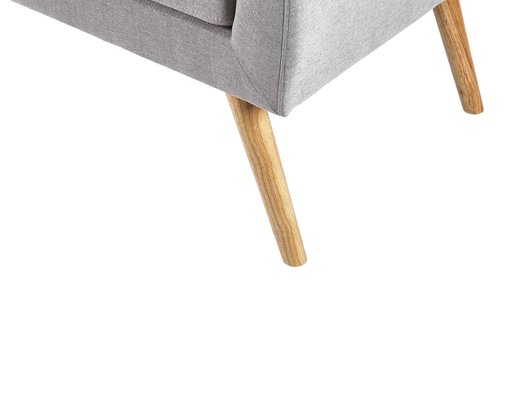2 Seater Fabric Kitchen Sofa Light Grey SKIBBY