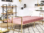 Sofa Bed MARSTAL Velvet Pink 3 Seater
