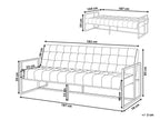 Sofa Bed MARSTAL Velvet Pink 3 Seater