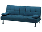 Sofa Bed ROXEN Fabric Blue 3 Seater