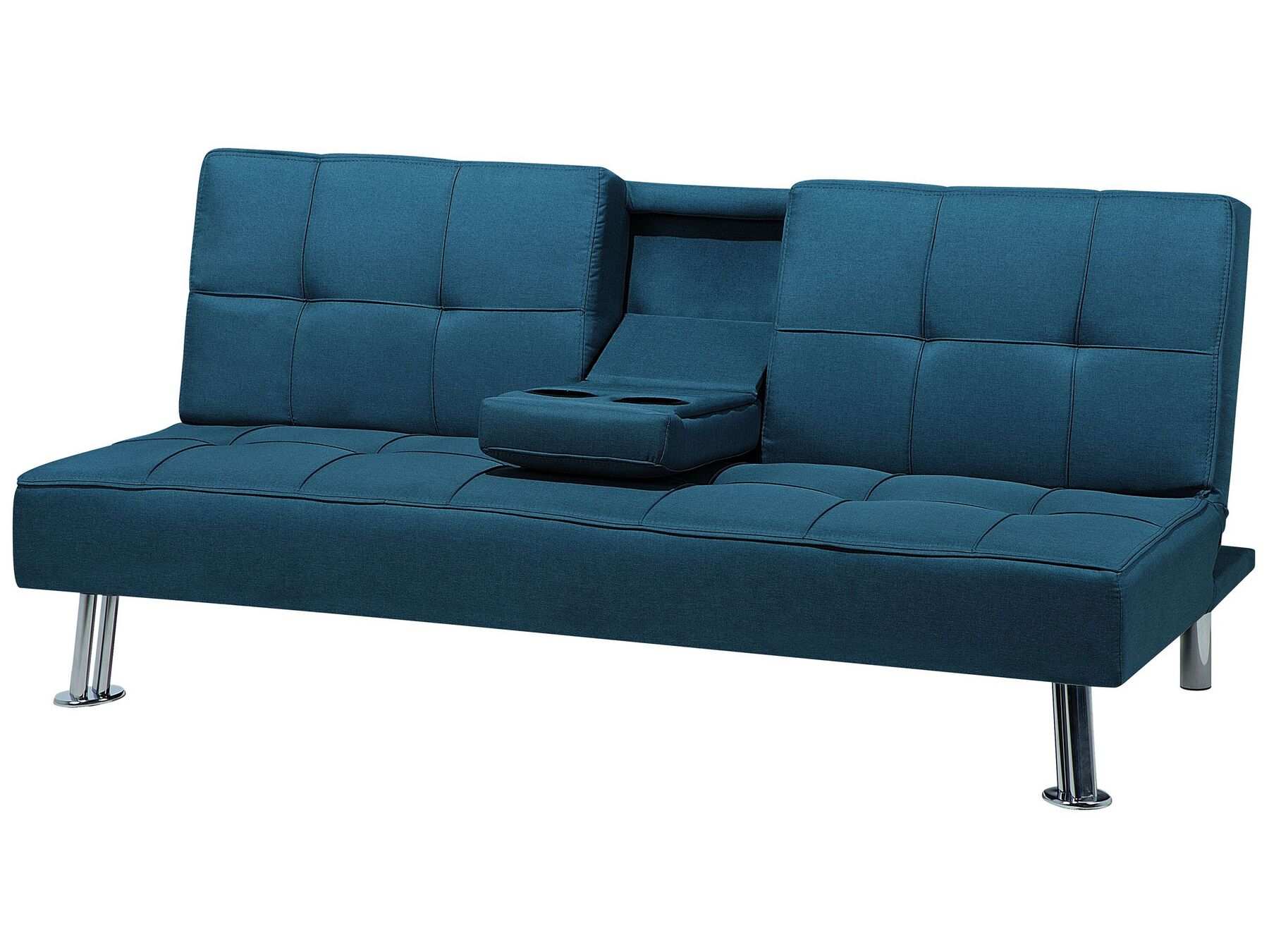 Sofa Bed ROXEN Fabric Blue 3 Seater