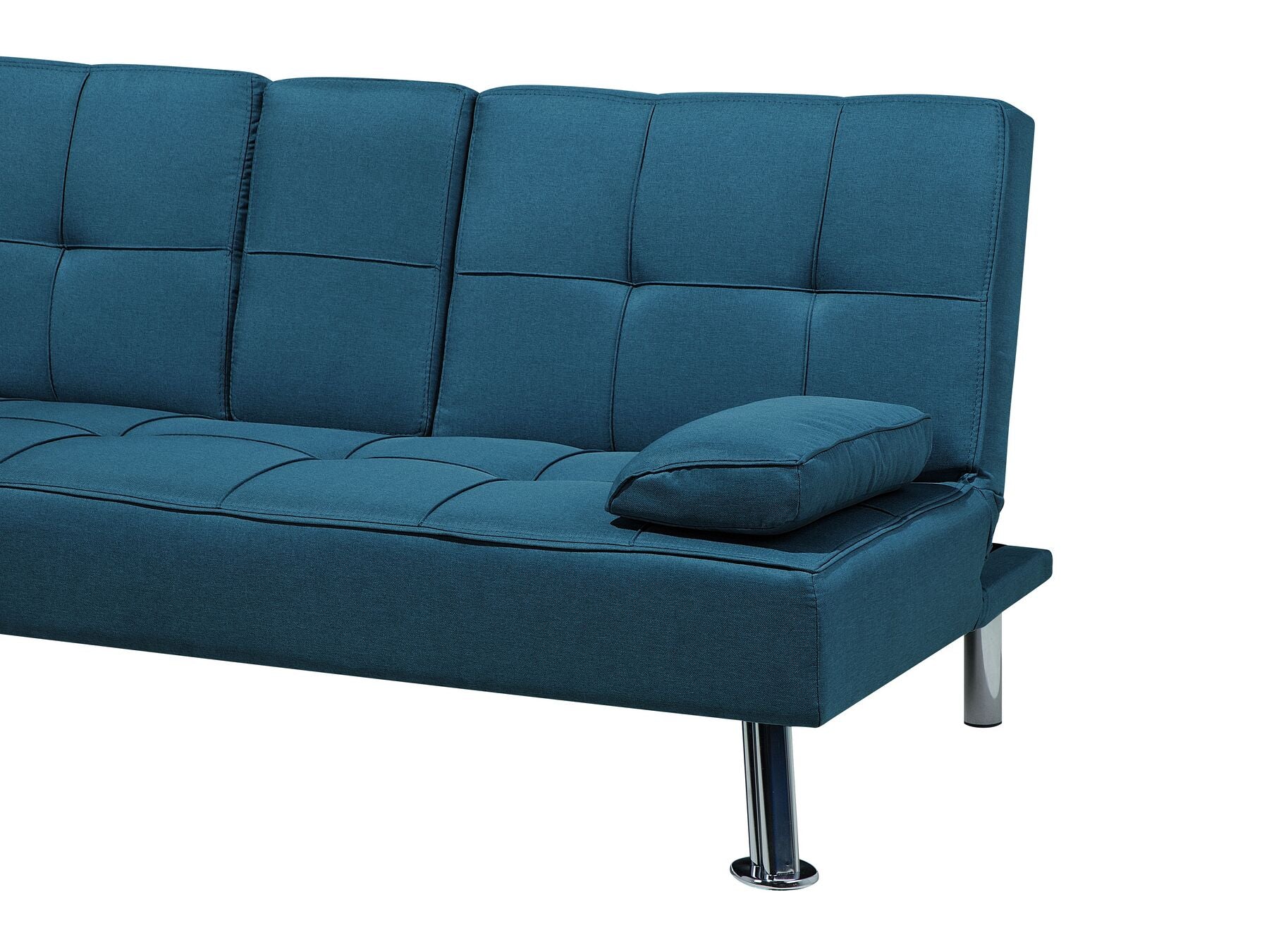 Sofa Bed ROXEN Fabric Blue 3 Seater