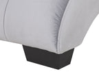 Chaise Longue SIMORRE Velvet Grey with Built-In Bluetooth Speaker