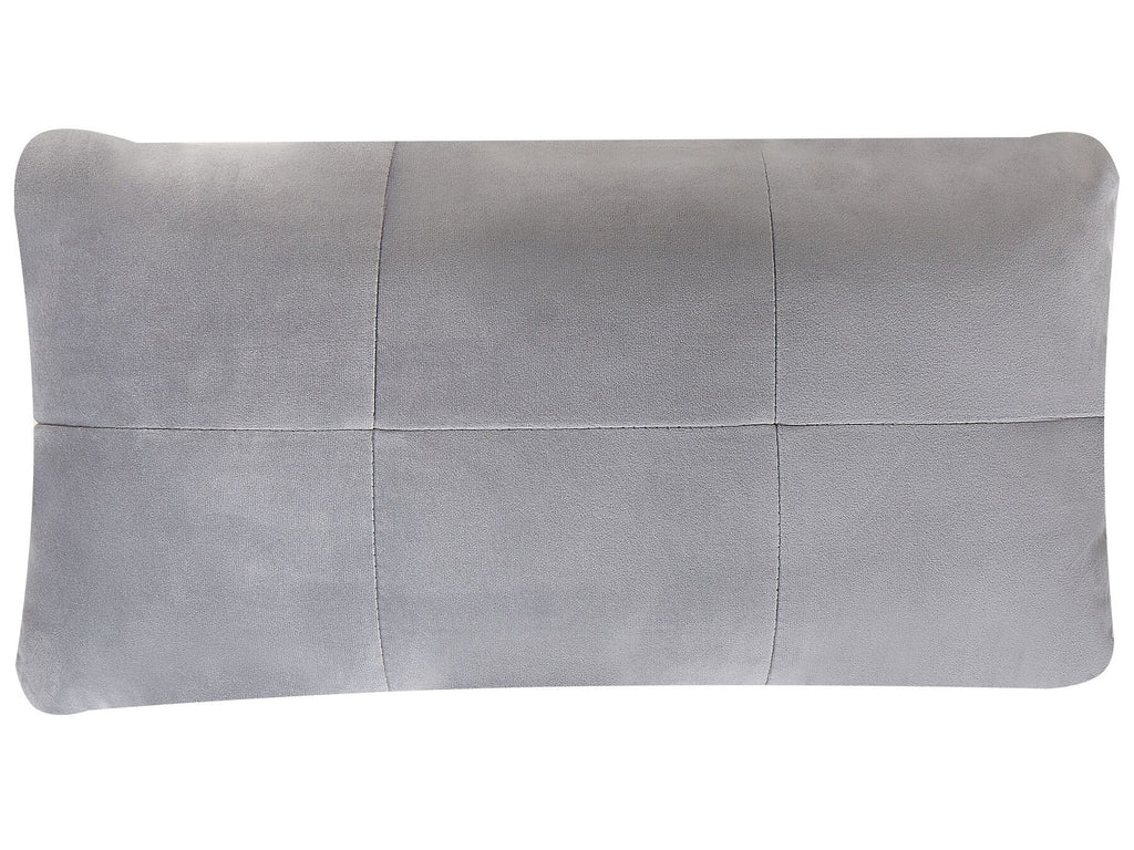 Chaise Longue SIMORRE Velvet Grey with Built-In Bluetooth Speaker