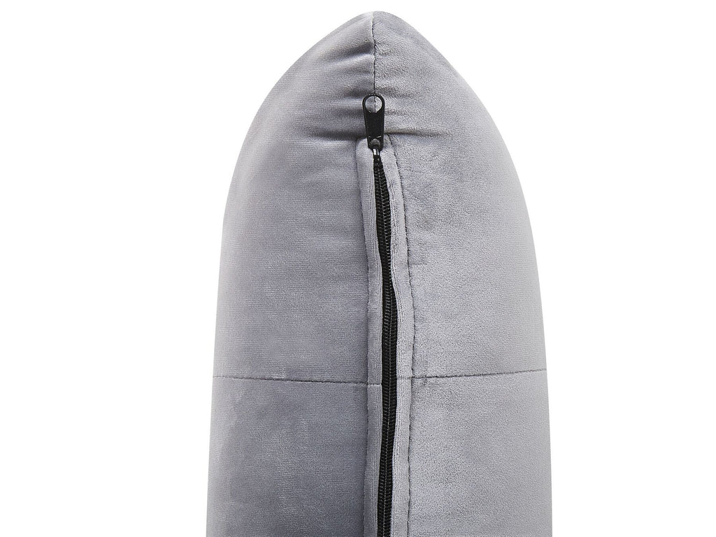 Chaise Longue SIMORRE Velvet Grey with Built-In Bluetooth Speaker