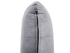 Chaise Longue SIMORRE Velvet Grey with Built-In Bluetooth Speaker