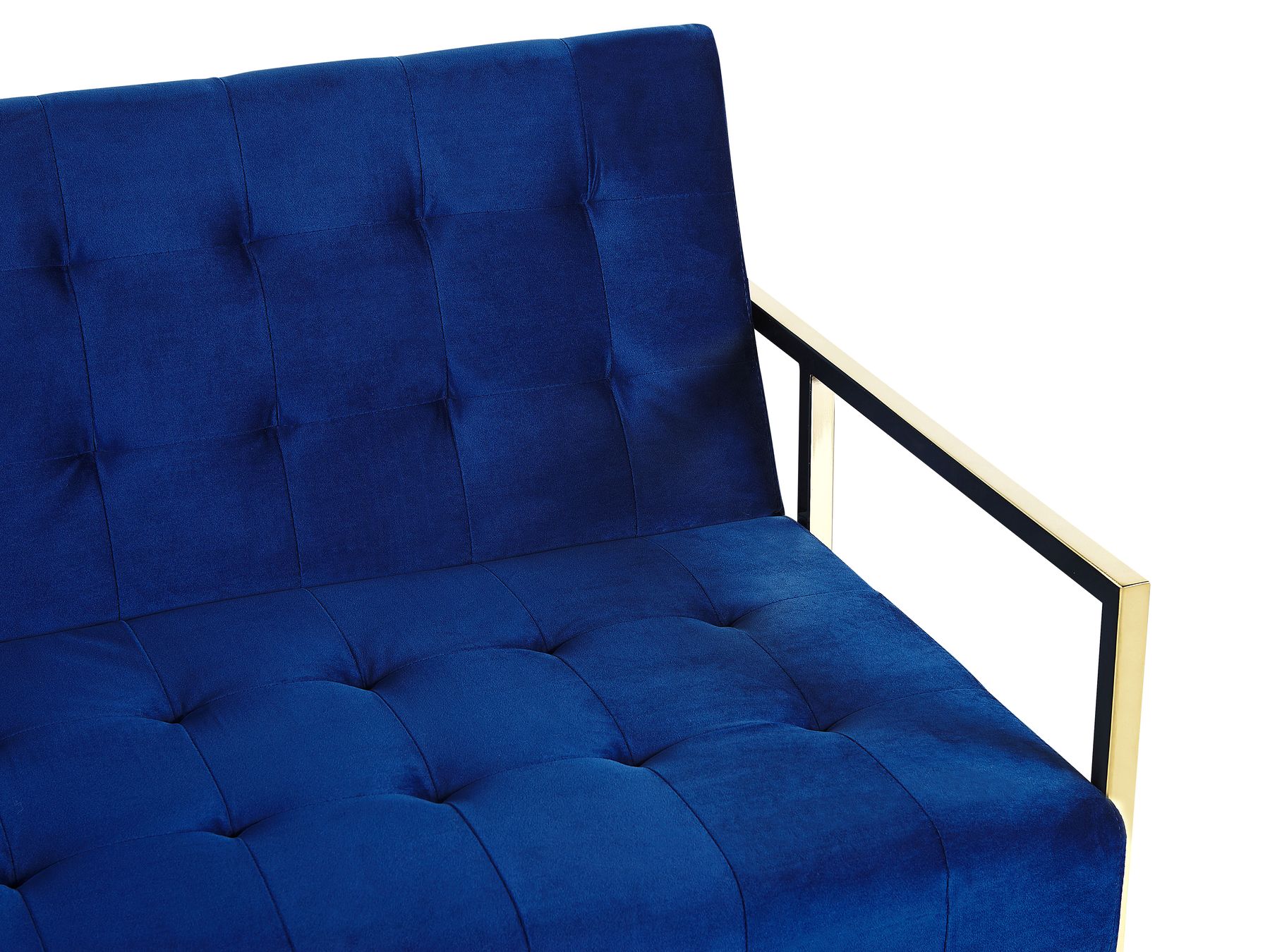 Sofa Bed MARSTAL Velvet Navy Blue 3 Seater