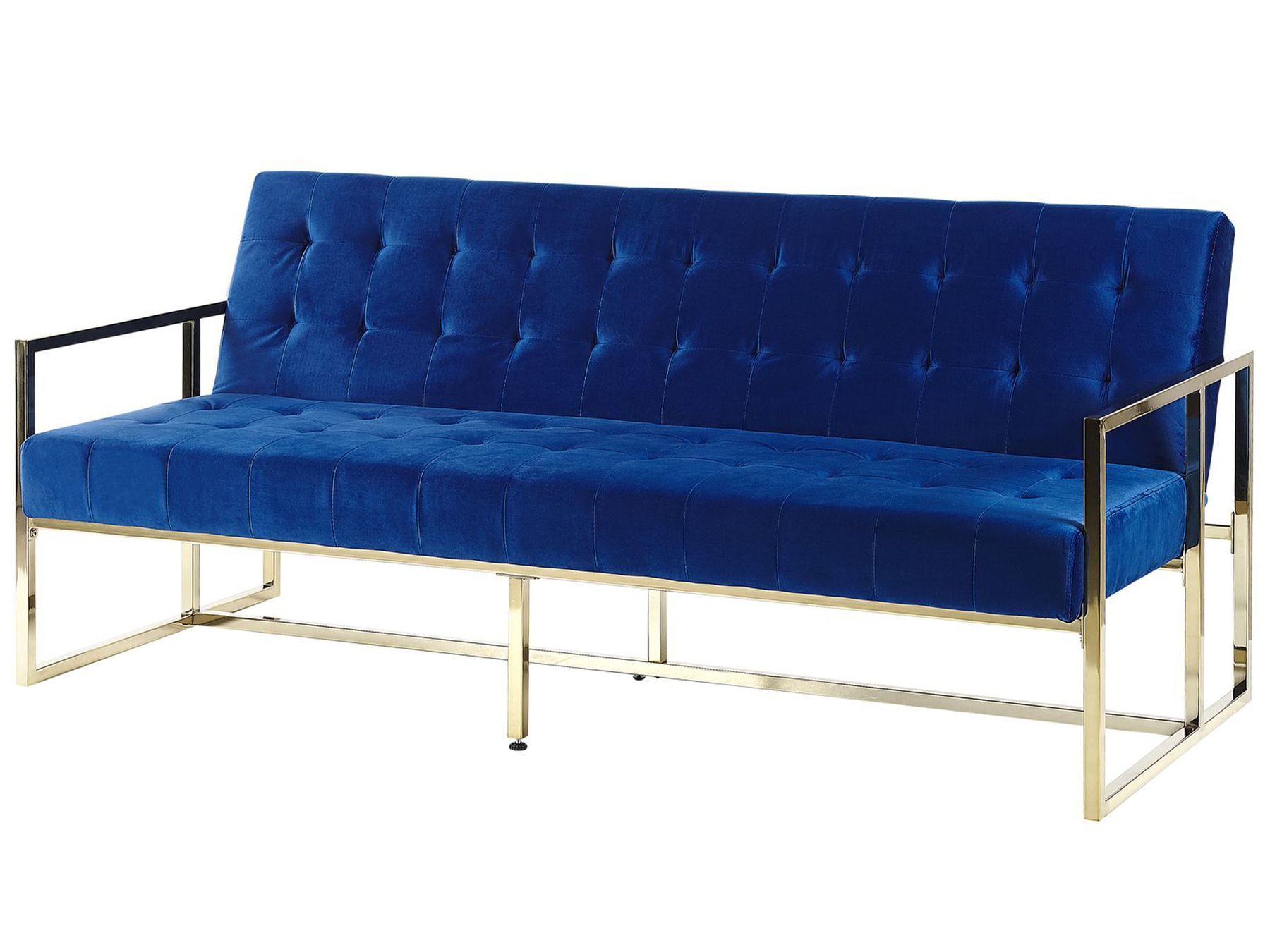 Sofa Bed MARSTAL Velvet Navy Blue 3 Seater