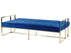 Sofa Bed MARSTAL Velvet Navy Blue 3 Seater