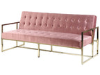 Sofa Bed MARSTAL Velvet Pink 3 Seater