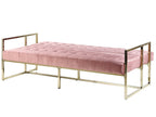 Sofa Bed MARSTAL Velvet Pink 3 Seater