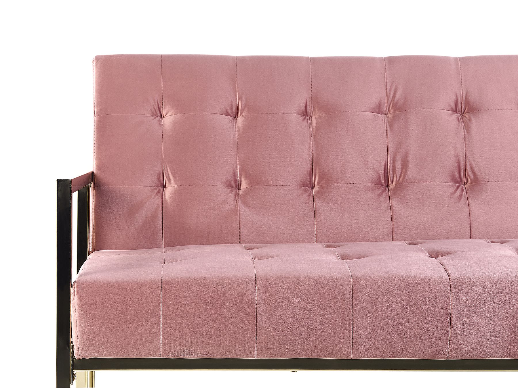 Sofa Bed MARSTAL Velvet Pink 3 Seater