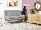 2 Seater Fabric Kitchen Sofa Light Grey SKIBBY