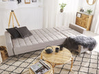 Corner Sofa Bed NESSET Fabric Light Grey 4 Seater Left Hand