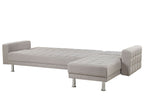 Corner Sofa Bed NESSET Fabric Light Grey 4 Seater Left Hand
