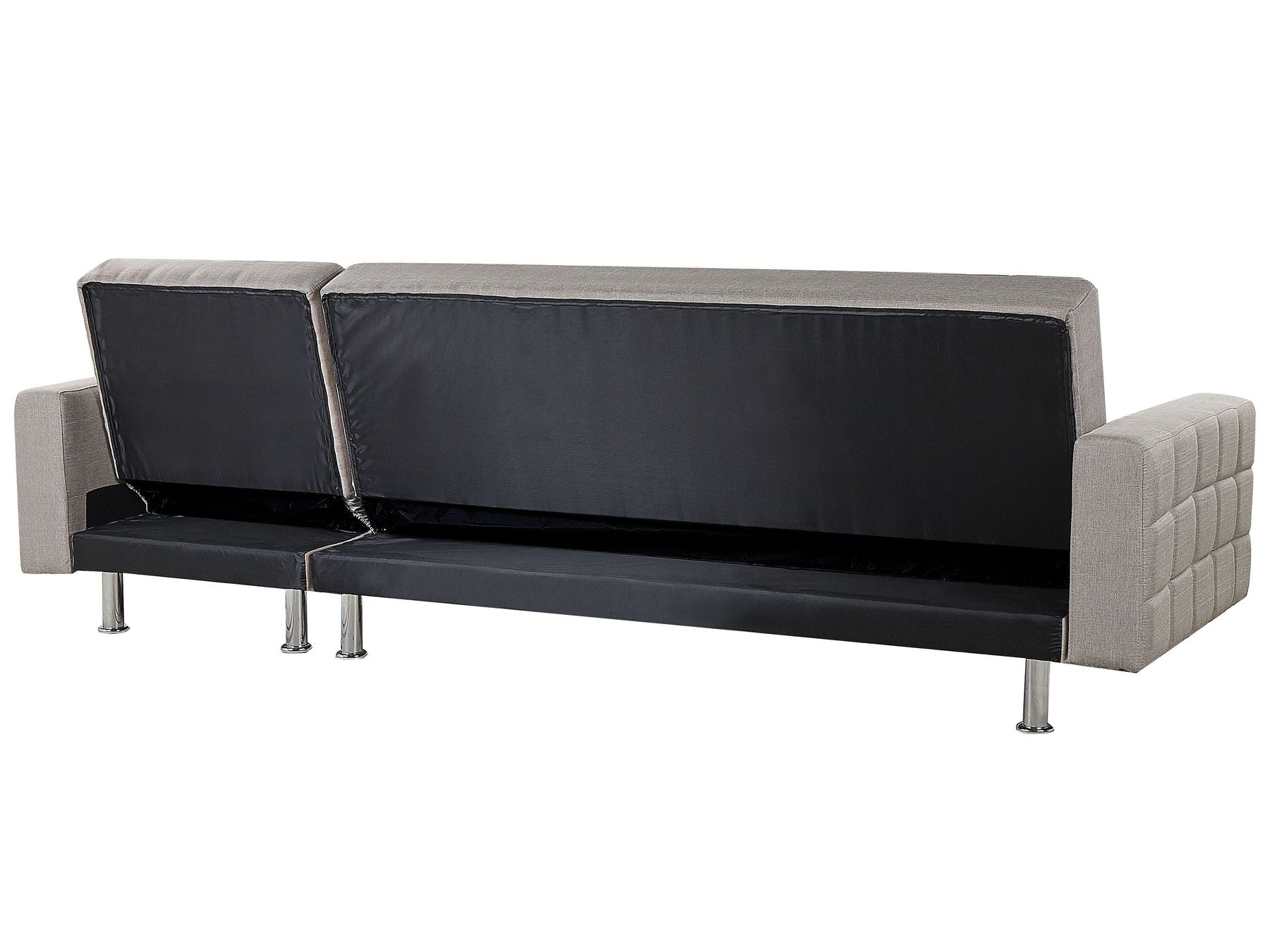 Corner Sofa Bed NESSET Fabric Light Grey 4 Seater Left Hand