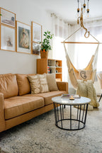3 Seater Faux Leather Golden Brown SAVALEN