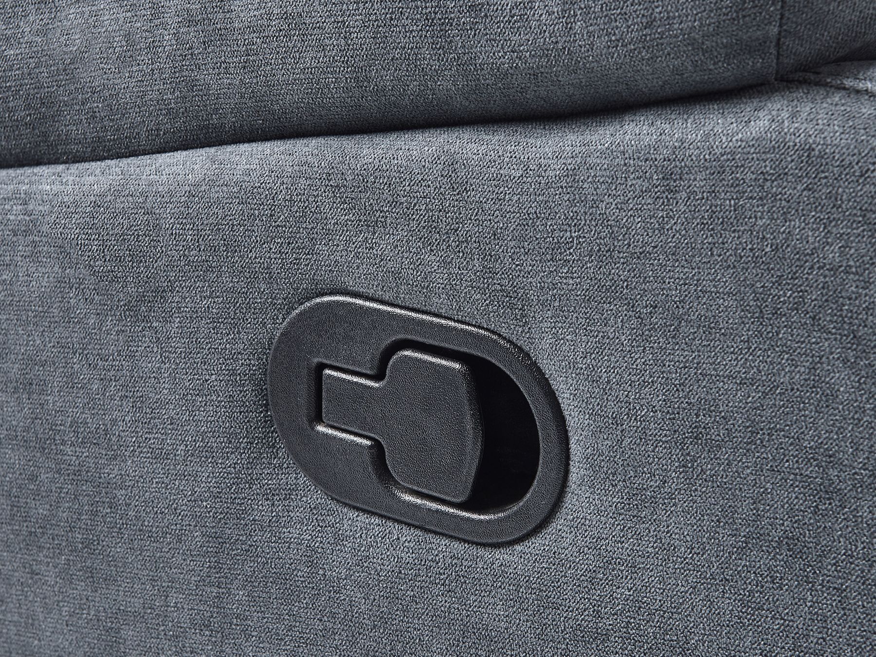 Manual Recliner Corner Sofa ROKKE Fabric Grey 5 Seater Left Hand
