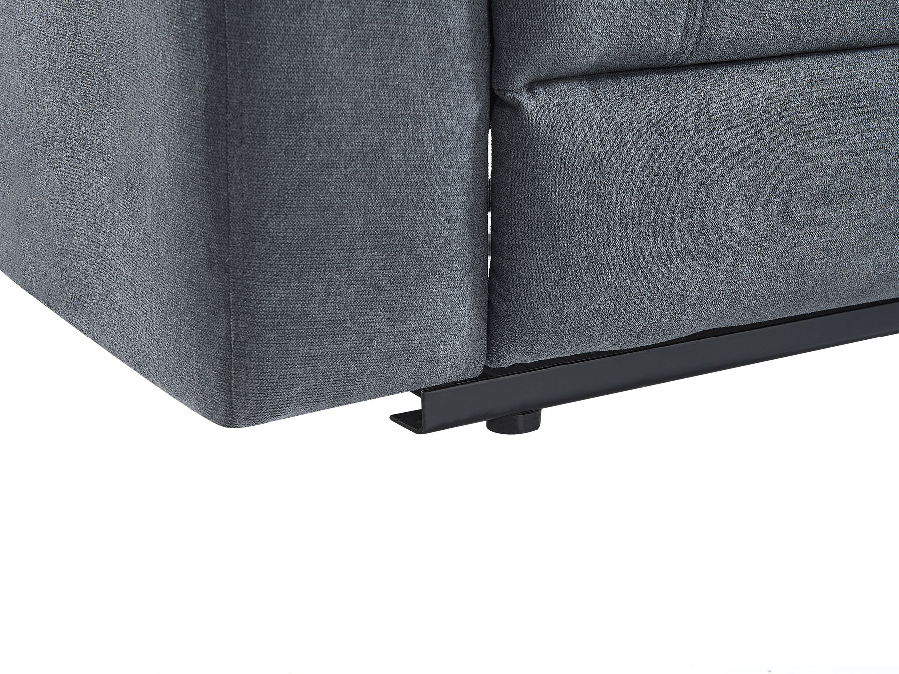 Manual Recliner Corner Sofa ROKKE Fabric Grey 5 Seater Left Hand