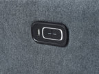Electric Recliner Corner Sofa ROKKE Fabric Grey with USB Port 5 Seater Left Hand