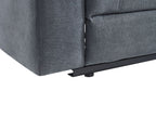 Electric Recliner Corner Sofa ROKKE Fabric Grey with USB Port 5 Seater Left Hand