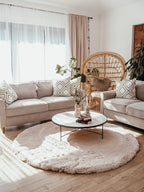 3 Seater Velvet Sofa Beige RONNEBY