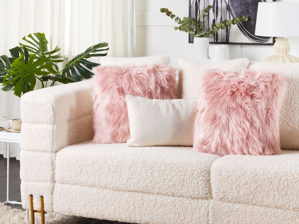 3 Seater Boucle Sofa White GRANNA