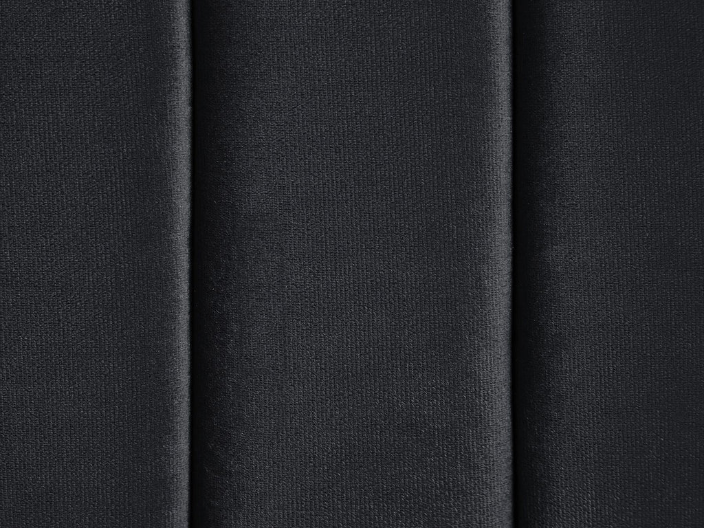 3 Seater Velvet Fabric Sofa Black ARVIKA