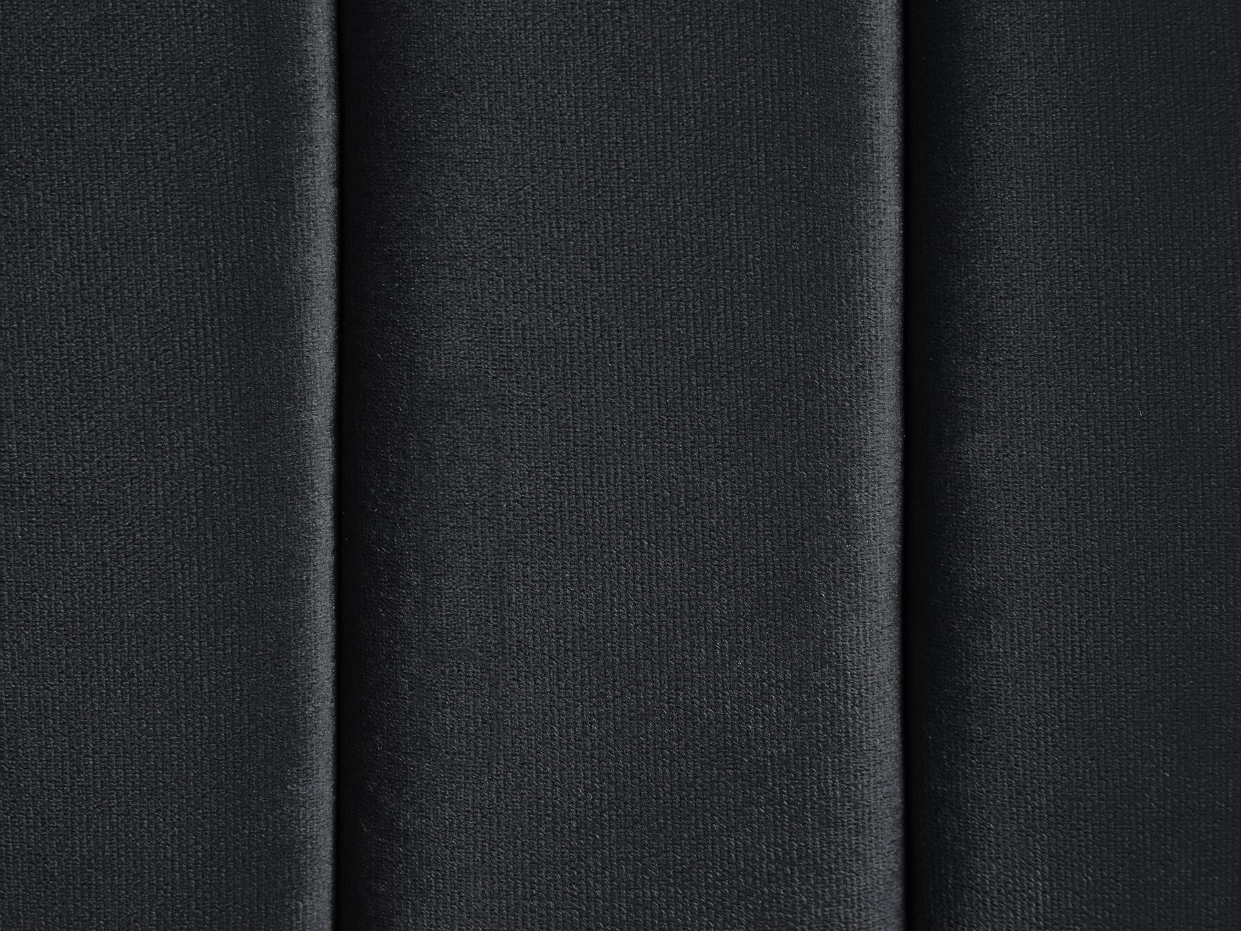 3 Seater Velvet Fabric Sofa Black ARVIKA