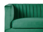 3 Seater Velvet Fabric Sofa Green ARVIKA