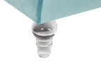 3 Seater Velvet Fabric Sofa Light Blue ARVIKA