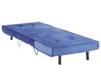 Single Sofa Bed VESTFOLD Velvet Navy Blue